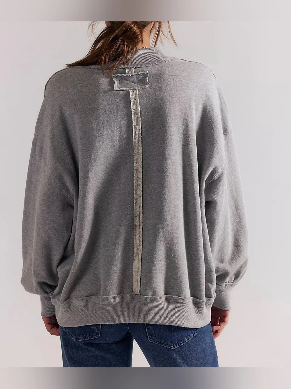 NWT Free People We The Free Palm Springs Pullover - Heather grey - small - Picture 7 of 14